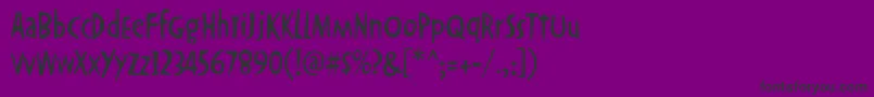 フォントOkrienhmk – 紫の背景に黒い文字