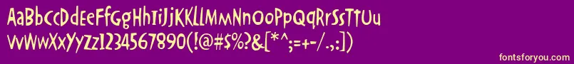Okrienhmk Font – Yellow Fonts on Purple Background