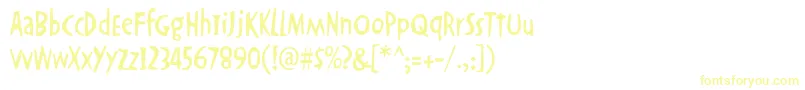 Okrienhmk Font – Yellow Fonts on White Background