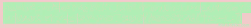 abc Hollow Inverse Font – Green Fonts on Pink Background