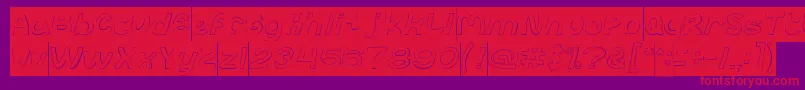abc Hollow Inverse Font – Red Fonts on Purple Background