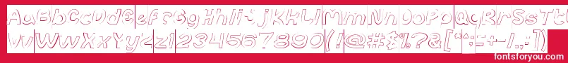 フォントabc Hollow Inverse – 赤い背景に白い文字