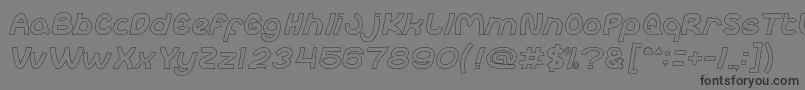 Шрифт abc Hollow – чёрные шрифты на сером фоне