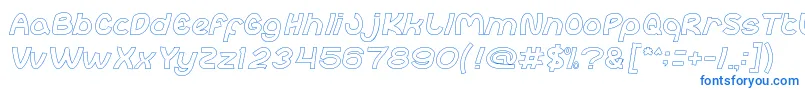 Шрифт abc Hollow – синие шрифты