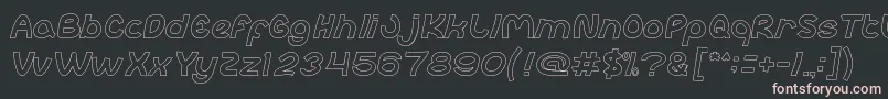 abc Hollow Font – Pink Fonts on Black Background