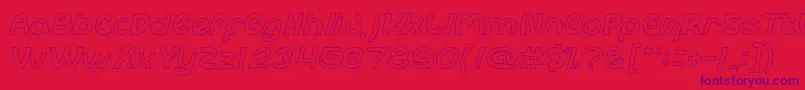 abc Hollow Font – Purple Fonts on Red Background
