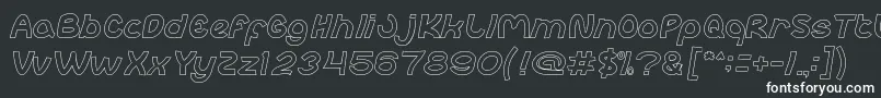 abc Hollow-fontti – valkoiset fontit mustalla taustalla