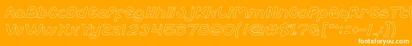 abc Hollow Font – White Fonts on Orange Background