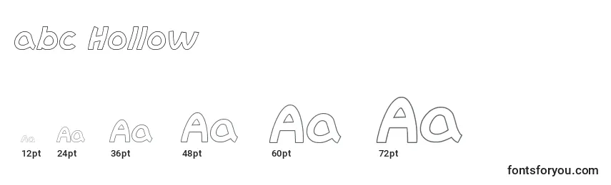 Abc Hollow Font Sizes