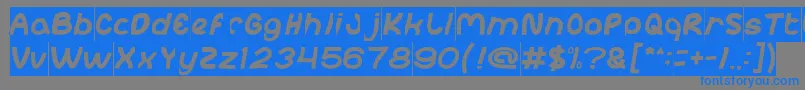 フォントabc Inverse – 灰色の背景に青い文字