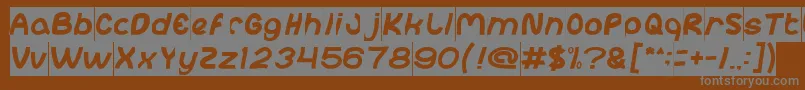 Шрифт abc Inverse – серые шрифты на коричневом фоне