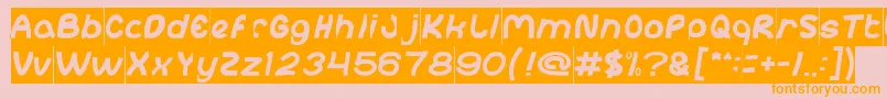 abc Inverse Font – Orange Fonts on Pink Background