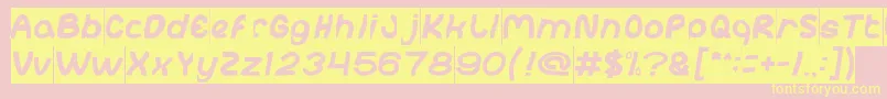 abc Inverse Font – Yellow Fonts on Pink Background