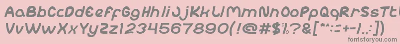 abc Light Font – Gray Fonts on Pink Background