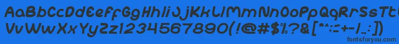 abc Font – Black Fonts on Blue Background