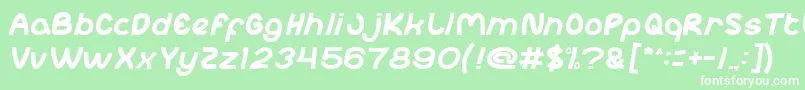 abc Font – White Fonts on Green Background