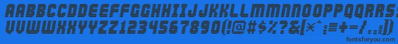 abduction2002 Font – Black Fonts on Blue Background