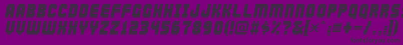 abduction2002 Font – Black Fonts on Purple Background