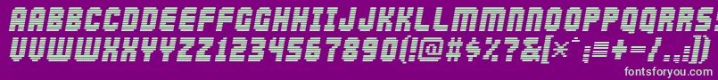 abduction2002 Font – Green Fonts on Purple Background