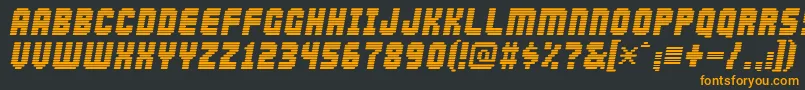 abduction2002 Font – Orange Fonts on Black Background