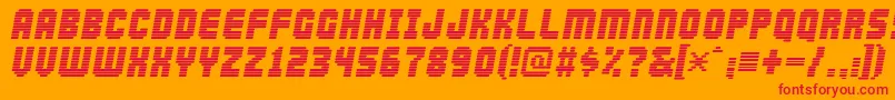 abduction2002 Font – Red Fonts on Orange Background