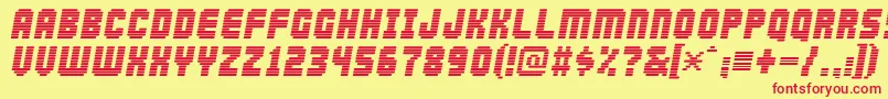 abduction2002 Font – Red Fonts on Yellow Background