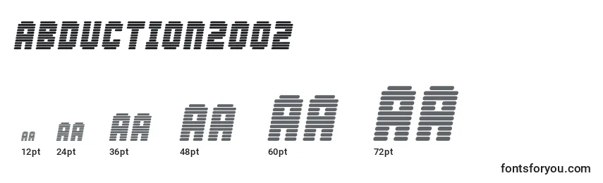Размеры шрифта Abduction2002 (118626)