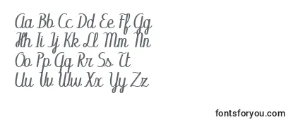 Überblick über die Schriftart Abecedary Italic