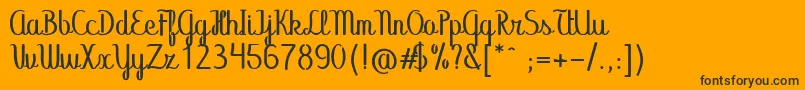 Police Abecedary Stencil – polices noires sur fond orange