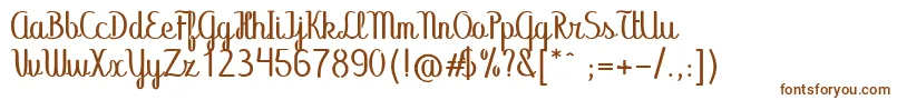 Abecedary Stencil Font – Brown Fonts on White Background