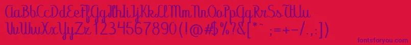 Abecedary Stencil Font – Purple Fonts on Red Background