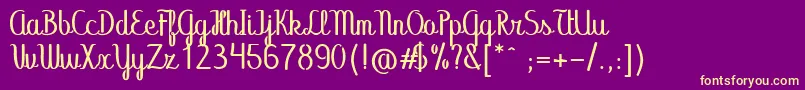 Abecedary Stencil Font – Yellow Fonts on Purple Background