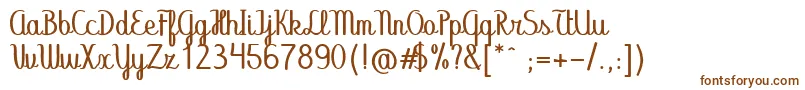 Abecedary Font – Brown Fonts on White Background