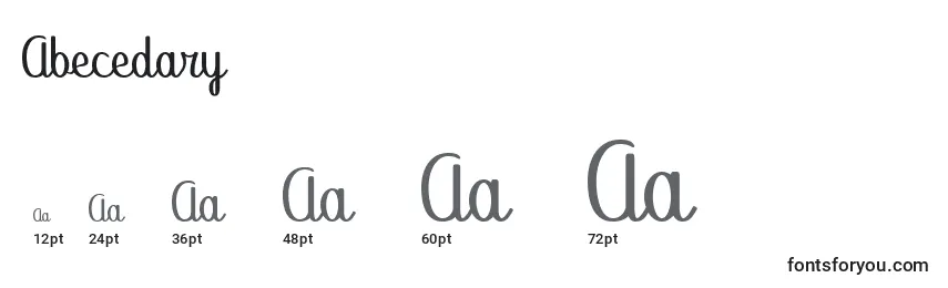 Abecedary Font Sizes