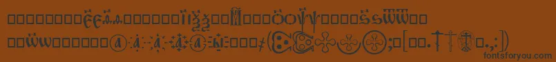 OrthodoxDigits Font – Black Fonts on Brown Background