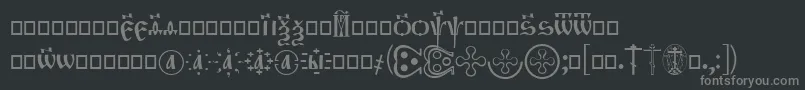 Шрифт OrthodoxDigits – серые шрифты на чёрном фоне