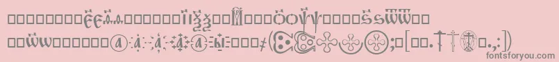 OrthodoxDigits Font – Gray Fonts on Pink Background