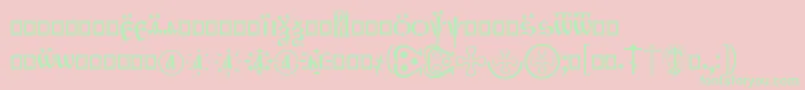 OrthodoxDigits Font – Green Fonts on Pink Background