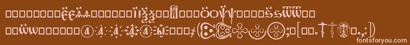 Подробнее о шрифте OrthodoxDigits Шрифт OrthodoxDigits – розовые шрифты на коричневом фоне