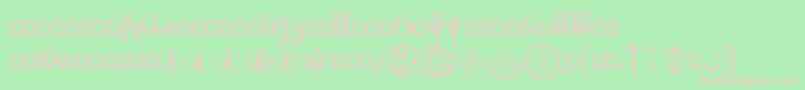 OrthodoxDigits Font – Pink Fonts on Green Background