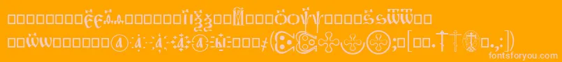 OrthodoxDigits Font – Pink Fonts on Orange Background