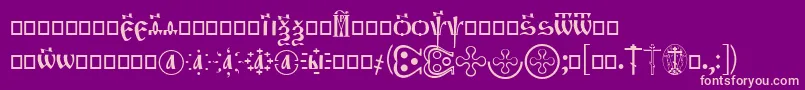 OrthodoxDigits Font – Pink Fonts on Purple Background