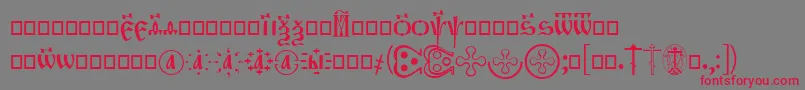 OrthodoxDigits Font – Red Fonts on Gray Background