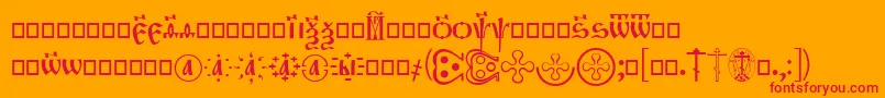 OrthodoxDigits Font – Red Fonts on Orange Background