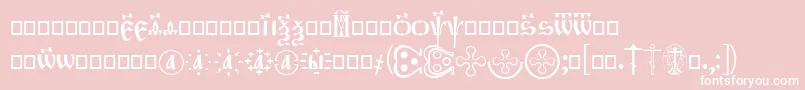 OrthodoxDigits Font – White Fonts on Pink Background