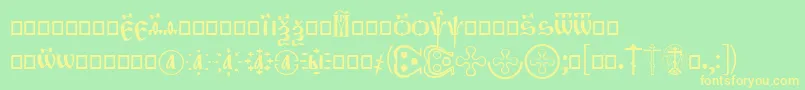 OrthodoxDigits Font – Yellow Fonts on Green Background