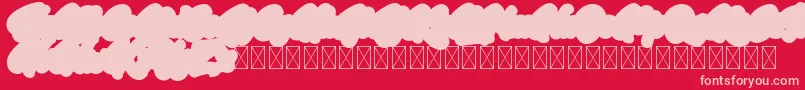 Abeganshi Shadow Font – Pink Fonts on Red Background