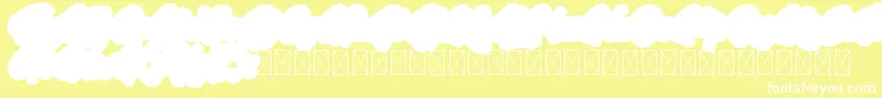 Abeganshi Shadow Font – White Fonts on Yellow Background