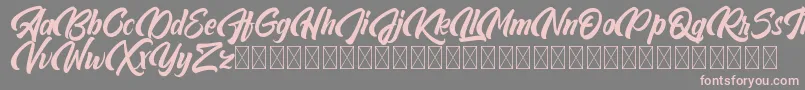 Abeganshi Font – Pink Fonts on Gray Background