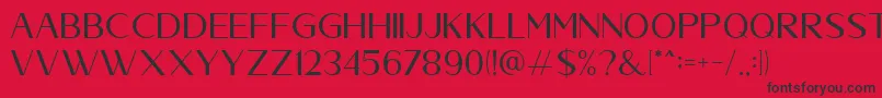 Abenda Font – Black Fonts on Red Background